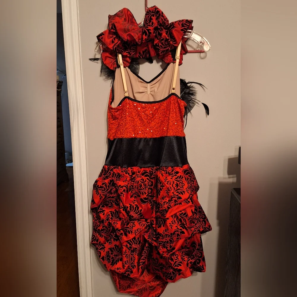 Weissman Elegant Red and Black Kids Dance Costume
